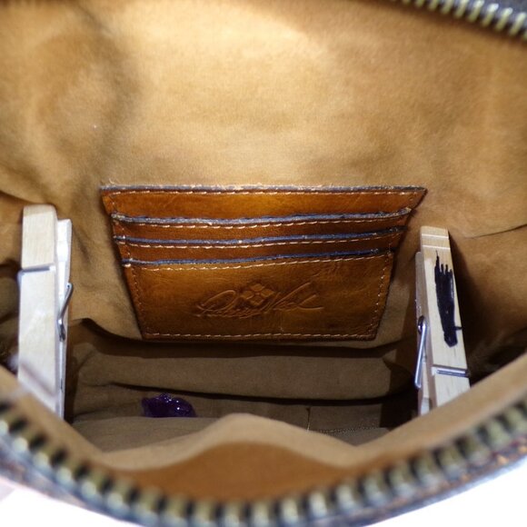 Patricia Nash Francesca Brown Leather Crossbody Organizer Bag #1016 - Picture 14 of 16